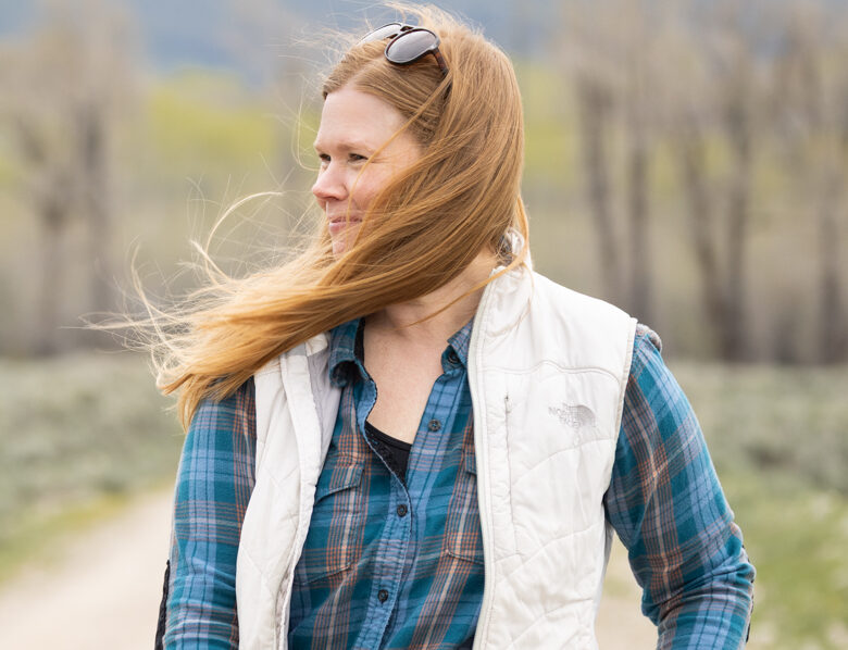 wildlife photographer Jen Ritchie in the Tetons
